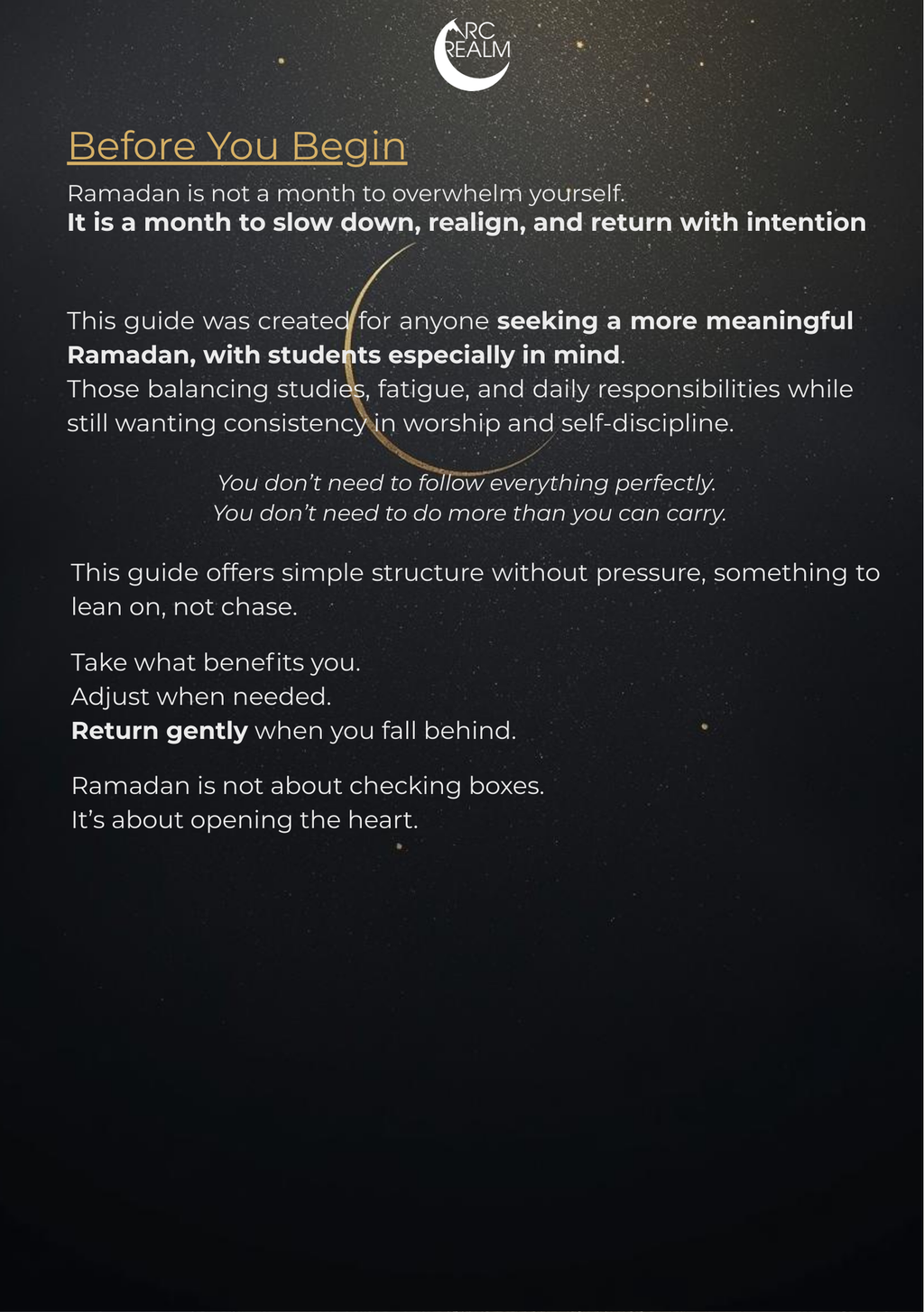 The Ramadan reset - By Arc Realm